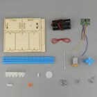 "Young person building wooden elevator STEM kit step by step"