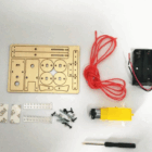 Close-up of motor and drive unit in StemWizz rope crawling robot – STEM Education Project components