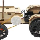 StemWizz Vintage Tractor DIY STEM kit with gears and motors, battery operated wooden tractor model”