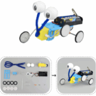 StemWizz Reptile Robot kit parts with motor, wheels and eyes